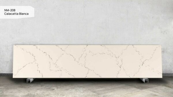 nm 208 calacatta blanca wall optimized 600x338 - NM-208 Calacatta Blanca